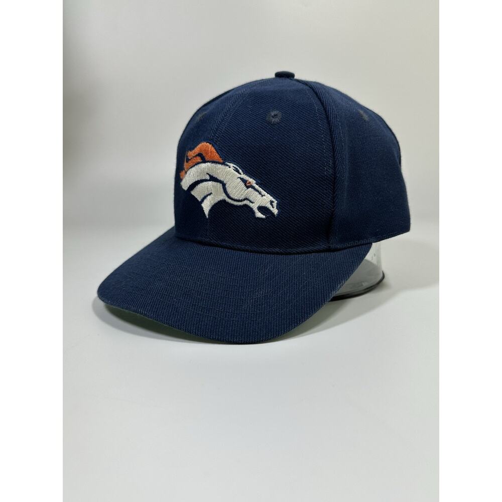 Vintage 90s Denver Broncos Snapback Hat NFL Cap Navy One Size Fits Most